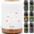Aromadiffusor, 300 ml Luftbefeuchter mit 6 x 10 ml Set ätherischer Öle, leiser Ultraschall-Duftöldiffusor, wasserlose automatische Abschaltung, 7 Farben LED-Öldiffusor, Aromatherapie für Zimmer, Büro, Yoga, Spa