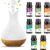 400 ml Aroma-Diffusor-Luftbefeuchter mit 8 x 10 ml ätherischen Ölen Set, Aromatherapie-Diffusor BPA-frei, Öl-Diffusor mit Timer, 14 LED-Lichtfarben für Baby, Zuhause, Schlafzimmer, Büro, Yoga, Geschenkset