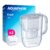 AQUAPHOR Frischwasserfilterkanne 3,2 L – Filterkanne mit 3 Maxfor+ Kartuschen – Trinkwasserfilter reduziert Kalk & Chlor – Für Kaffee, Tee & Trinkwasser – Grau