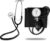 Pulox Aneroid-Blutdruckmessgerät und Flachkopf-Stethoskop-Set mit Tasche | Professionelles Aneroid-Blutdruckmessgerät (manuell) mit Flachkopf-Stethoskop, praktisches Set mit Koffer