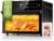 30L Heißluftfritteuse XXL Minibackofen mit LED-Touchscreen, Minibackofen mit Konvektionsluft mit 20 Programmen und zwei Garmodi, 1800W Heißluftfritteuse Heißluftfritteuse ohne Öl, 8 Stunden Timer, Rezeptbuch, 7 Anhänge
