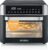 Severin 2-in-1 Toaster & Heißluftfritteuse, Heißluftfritteuse, 25 l, 12 Automatikprogramme, 2200 W, mit LED-Anzeige, Timer, inkl. Backblech, Grillrost, Frittierkorb, 40–220 °C, Schwarz/Silber, TO 9579