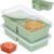 Souper Cube Silikon-Gefrierform mit Deckel, 2er-Set XXL-Eiswürfelform groß/Eiswürfelform (500 ml), Meal Prep & Suppen-Gefrierbehälter, BPA-frei, stapelbar (Mintgrün)