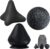Triggerpunkt-Rakel-Massagegerät + Faszienball, schmerzfreies Press-Set mit Saugnapf und Tasche für Muskelschmerzen und Verspannungen, Osteopressur-Quetsch-Massagegerät zur Selbstmassage (schwarz)