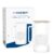 Wessper Glas-Wasserfilterkanne 2 L, BPA-freie Wasserkaraffe mit intelligentem Filterzähler, inklusive 1 x Wasserfilterkartusche mit Aktivkohle zur Reduzierung von Kalk, Chlor und Schwermetallen, Beige