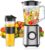 Standmixer, Smoothie Maker, 700 W Mixer, Smoothie Maker Combo 1,5 l Glasbehälter mit 570 ml Reisebecher, 2 Geschwindigkeitsstufen und Pulse-Funktion für Smoothies, Shakes, gefrorene Getränke, Saucen