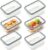 6er-Pack 320 ml Frischhaltedosen mit Deckel, Kunststoff, stapelbare Meal-Prep-Boxen für Kühl-/Gefrierschrank, quadratische Meal-Prep-Boxen, BPA-frei, transparent, luftdicht, auslaufsicher