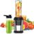 Mixer, Smoothie Maker, 500 W Standmixer to Go mit 2 x 600 ml Smoothie-Flaschen, BPA-freies Tritan, tragbarer Mixer Smoothie Maker aus Edelstahl, 4 Blätter für Shake, Smoothie und Babynahrung, Silber