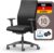 Interstuhl Edge Soft ergonomischer Bürostuhl, Schreibtischstuhl, hergestellt in Deutschland, Synchronmechanik & 4D-Armlehnen, Lordosenstütze, TÜV-geprüft, schwarz