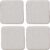 RACE LEAF 4er-Set, 40,5 x 40,3,5 cm, Memory-Schaum, langsamer Rückprall, Sitzkissen, Sitzkissen für den Innenbereich, wasserdichte Oberfläche und rutschfeste Unterseite, Schwarz (Ecru)