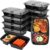 KAHEIGN Wiederverwendbare 2-Fach-Meal-Prep-Boxen mit Deckel, 1000 ml, BPA-freie Lunchbox, Lebensmittelbehälter, luftdicht, Mikrowelle, Gefrierschrank, 12 Stück