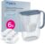 BRITA Style Essential Wasserfilterkanne Stone Blue (2,4L) inkl. 6x BRITA Maxtra Pro Pure Performance – Kanne mit Smart Light LED & Klappdeckel passt in den Kühlschrank, filtert Verunreinigungen etc.