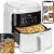 Aigostar White Cube, Smart Heißluftfritteuse 7L XXL Fritteuse Heißluft 1900W Heißluftfritteuse, App-Steuerung, 7 Programme, Warmhalten, 20 Rezepte, 6-10 Personen, Digitale LED-Touchscreen-Luftfritteuse