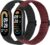 Elastisches Nylon-Armband, nur kompatibel mit Xiaomi Smart Band 10/9/8, verstellbare dehnbare Armbänder, Sport-Ersatzarmband für Xiaomi Mi Band 8/Mi Band 9/Mi Band 10 Herren Damen (2 Stück)