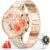 ZKCREATION Damen Smartwatch mit Telefonfunktion – Smartwatch Damenuhr mit Anruffunktion, Fitnessuhr mit Schlaf- und Herzfrequenzmesser, Musiksteuerung, 20 Sportmodi, Schrittzähleruhr Damen für Android iOS