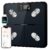 Etekcity Körperfettwaage – Personenwaage Digital mit 0,02 kg Genauigkeit – Bluetooth mit App für Fitness – Körperwaage zur Messung von Körperfett,BMI,Muskelmasse,Protein,BMR-Tiefschwarz-28 x 28 cm