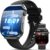 2026 Herren-Smartwatch mit EKG + HRV/BMI/Mikro-Gesundheitscheck/Blutdruck, 2,2-Zoll-Upgrade-Gesundheitsuhr mit 3D-gebogenem Display und 24-Stunden-Herzfrequenz-Schlafmonitor für Android/iOS