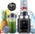 Standmixer, 1500 W, Eisknackmesser, 6 Klingen für Mixer, Smoothie-Maker mit 4 Programmen + Pulse-Funktion, 2 x 900 ml Flasche, für Smoothies, Milchshakes und Einfrieren von Obst