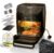 Juskys Heißluftfritteuse 12L – Schwarz, Airfryer mit LCD Touch, 10 Programme, Temperatur 25 – 200 °C & mit Zubehör