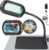 Drdefi 10 x rechteckige Lupe mit Licht und Ständer, Echtglas-Lupenlampe, 5 Farbmodi, stufenlos dimmbar, flexible Schwanenhals-LED-beleuchtete Schreibtischlampe, freihändige Lupenlampe für Lesehobby