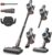 Xlife Akku-Staubsauger 550 W, 45000 Pa Saugleistung, 40 Minuten Laufzeit, Anti-Haar-Wickelbürste, grüner Staubsensor, HEPA-Filter, für Tierhaare, Teppich, Hartböden – P2 (Hellgrau)