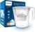Philips Wasserfilterkanne +4 Micro X-Clean Ersatzfilterkartuschen, schneller Durchfluss, Weiß, 2,6 Liter, elektronischer Timer