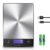 CROWNFUL Wiederaufladbare Lebensmittel-Küchenwaage, 33-Pfund-Digitalwaage, Lebensmittelwaage zum Backen und Kochen, Typ-C-Aufladung, LCD-Display, 304 Edelstahl