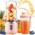 Foreverup Tragbarer Mixer, Maker to Go Mini-Standmixer, Smoothie Maker, tragbarer elektrischer Saftpresse mit 6-Klingeln Edelstahl, Mini-Mixer für Babynahrung Saft Marmelade Shake Smoothie(Rosa)