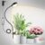 Pflanzenlampe LED Vollspektrum mit optischer Linse für hohe PPFD, Pot Clip Grow Lampe mit 6/12/18H Timer, Grow Light Pflanzenlicht Wachstumslampe mit Schwanenhals für Zimmerpflanzen
