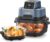 FOHERE Tragbare Heißluftfritteuse, 4-in-1-Heißluftfritteusen zum Backen, Recrisp, Max Crisp, Airfryer, 4 l und 1,5 l, 6 Portionen, kompakt, 2 x abnehmbare Glasbehälter und Deckel, blau