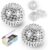 2 Stück magnetische Akupressurbälle & 3 Stück Massageringe für Finger-Igelball-Massage, klein, 32 mm Durchmesser, Fähigkeiten-Borderline-Set für Stressabbau oder Massage (Silber)
