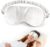 SilkDream Schlafmaske aus 100 % Seide, Damen und Herren, Augenmaske, Schlafmaske, Seide, Flugzeug, Verdunkelungsschlafmaske, Weiß