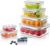 Yabano Frischhaltedosen mit Deckel, Frischhaltedosen-Set, 7-teiliges Frischhaltedosen-Set – auslaufsichere BPA-freie Meal-Prep-Aufbewahrungsboxen für die Küche, mikrowellen- und spülmaschinenfest
