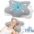 Uvellgift Ergonomisches orthopädisches Kissen, zervikales Memory-Schaum-Kissen gegen Nacken- und Schulterschmerzen, Nackenkissen mit abnehmbarem Bezug für Freunde und Eltern (grau)