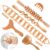6-in-1-Massagewerkzeug-Set aus Holz, professionelles komplettes Maderoterapia-Massagegerät, Roller-Gua-Sha-Set-Kit, Faszienrolle, Körperformungswerkzeuge zur Körperformung, Linderung von Muskelschmerzen, Anti-Cellulite