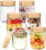 6 Stück Mealprep-Gläser, Overnight-Oats-Gläser mit luftdichten Deckeln, 500-ml-Einmachgläser mit Schraubdeckel, multifunktionales Meal-Prep-Glas-Einmachglas für Marmelade, Salat, Milchshake, Joghurt
