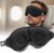 3D-Deluxe-Schlafmaske für Damen und Herren, Seitenschläfer-Augenmaske mit tiefen Augenhöhlen für Wimpern, Augenbinde 100 % dunkel zum Schlafen, bequeme Schlafmaske für Reisen, Schwarz