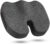 Sitzkissen aus Memory-Schaum, ergonomisches Hohlraumdesign, Sitzbezug aus 100 % Viskoseschaum, extra dick und breit (46 x 40 x 8,5 cm), atmungsaktiver, waschbarer Modalbezug, für Bürostuhl und Auto, hellgrau