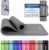 MSports Premium Gymnastikmatte inklusive Tragegurt + Übungsposter + Workout-App – hautfreundliche Fitnessmatte, 190 x 60, 80 oder 100 x 1,5 cm, verschiedene Farben, phthalatfreie Yogamatte, grau, 190 x 80 x 1,5 cm