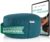 NAJATO Sports Meditationskissen – Yogakissen mit E-Book (PDF-Datei) – Rundes Yogakissen mit Buchweizenschalenfüllung – 30 cm Durchmesser, 14 cm hoch – waschbarer Baumwollbezug (Petrol)