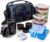 Isolierte Lunchbox mit 6 Meal-Prep-Boxen – BPA-frei, wiederverwendbar, mikrowellen- und gefriergeeignet – Lunchtasche mit Shaker-Becher, Pillen-Organizer, Schultergurt und Kühlakkus – Kühltasche blau