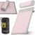 4FIZJO Akupressurmatte und Kissen, 68 x 42 x 2 cm, mit Tragetasche, Polyurethanschaum, hypoallergen, 9618 Spikes, Massagematte für bessere Durchblutung, Muskelentspannung, Farbe: Grau und Rosa