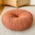 Bodenkissen aus Cord, rundes Bodenkissen, Meditationskissen für Erwachsene, Yogakissen, Sitzkissen, Sitzpouf mit hochwertigem Kordelbezug, Höhe 25 cm (Orange, 40 cm, 1 Stück)