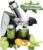 Green-Press Edelstahl Slow Juicer 304 Edelstahlschnecke BPA-frei I Deutsche Marke I Ganze Früchte Sellerie Gemüse und Obst Entsafter Testsieger 2023 Allrounder Elektrischer Entsafter