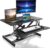 Steh-Sitz-Schreibtisch, Stehpult, Stehpult, ergonomisch höhenverstellbar, Arbeitsplatz für zwei Monitore und Laptops mit großer Tastaturablage, Steh-Sitzaufsatz für Büro (80 cm)