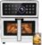 Heißluftfritteuse 8L XXL | Airfryer Ober-/Unterhitze-Heizelemente, Luftfritteuse, Luftfritteuse, Sichtfenster und Licht, 12 Programme, 2150 W, Metallgehäuse, Heißluftfritteuse mit Kochrezept, max. 200 °C, für Familien