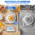 Diyife Küchenwaage, digital, geteilt, Edelstahl, 1 g/15 kg, Haushaltswaage, USB-Aufladung und batteriebetrieben, hintergrundbeleuchtetes LCD-Display, Küchenwaage, Zählfunktion zum Backen, Kochen, Essen
