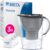 BRITA Marella Wasserfilterkanne Graphite (2,4 L) inkl. 3 x Maxtra Pro Pure Performance Kartuschen – kühlschrankgeeignete Filterkanne mit BRITA Memo, Klappdeckel, filtert Verunreinigungen