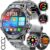 LIGE Militär-Smartwatch für Herren, 1000 mAh, großer Akku, 1,7 Zoll HD großes Display mit Telefonfunktion, LED-Taschenlampe, Fitness-Uhr mit 110+ Sportmodi, Herz-/Schlaf-Tracking, IP68-Sportuhr iOS/Android, Schwarz