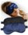 2er-Pack Schlafmasken für Damen und Herren, Augenmaske aus Seide, lichtblockierende Schlafmaske mit verstellbarem Riemen, bequeme weiche Augenbinde für Reisen, Nickerchen (schwarz)